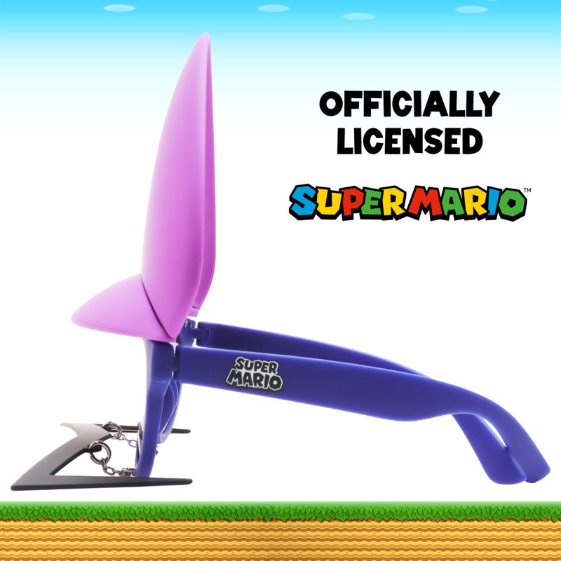 Sun-Staches Waluigi Sunglasses | Officially Licensed Nintendo Costume Accessory for Super Mario Fans | UV 400 | One Size Fits Most - Image 2